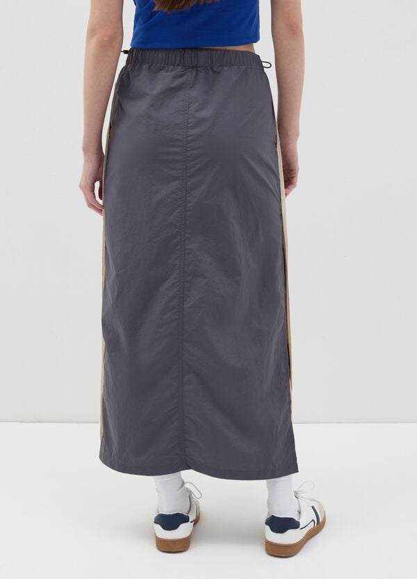 Ovs Gonna Lunga In Nylon Con Spacchi