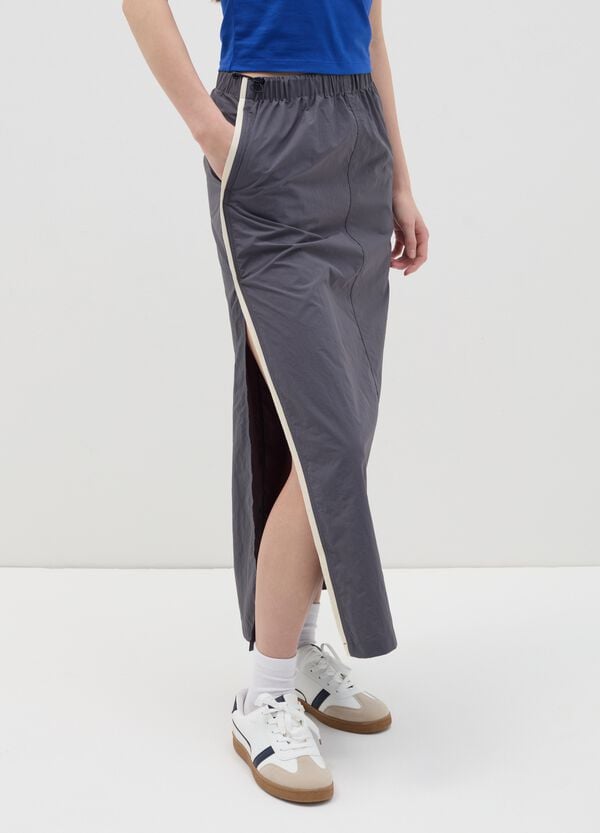 Ovs Gonna Lunga In Nylon Con Spacchi