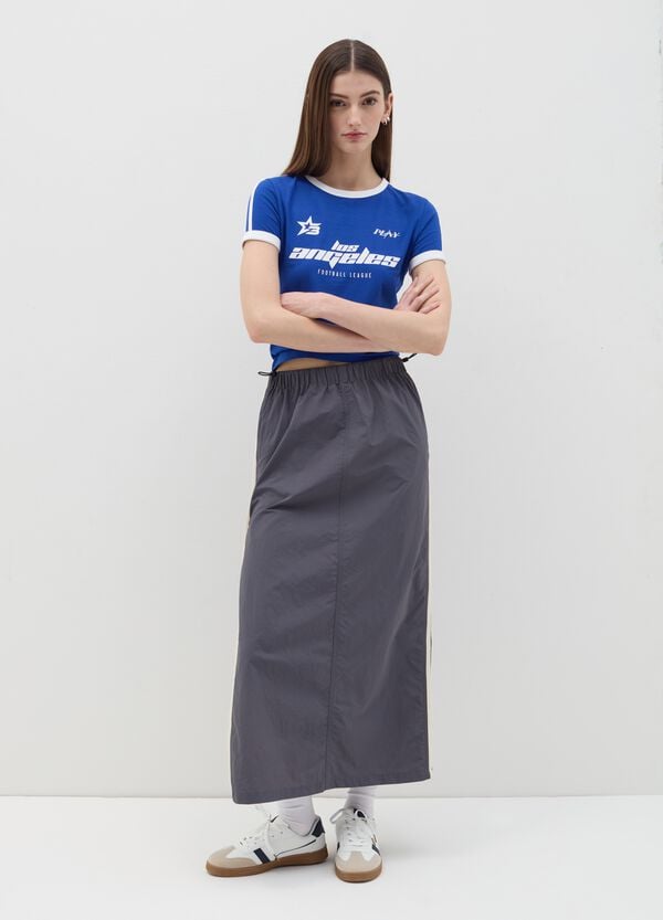 Ovs Gonna lunga in nylon con spacchi