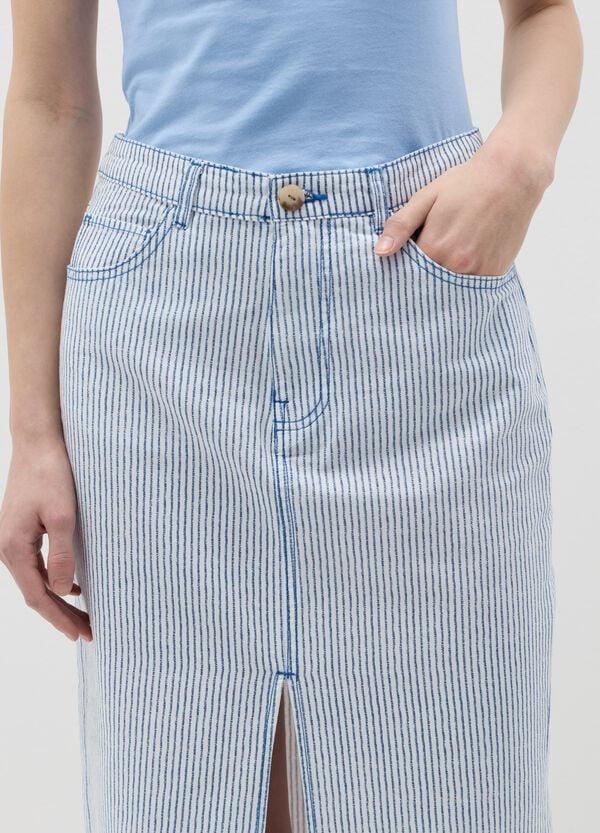 Ovs Gonna Midi A Righe Con Spacco