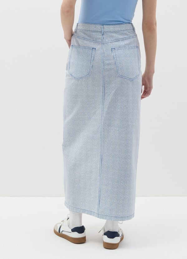 Ovs Gonna Midi A Righe Con Spacco