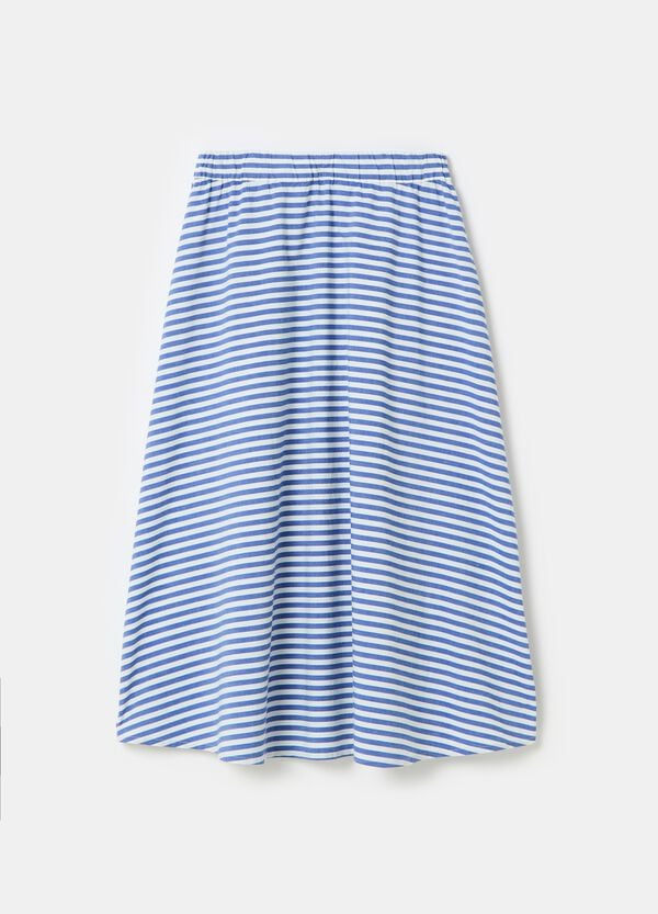 Ovs Gonna Midi A Ruota Con Stampa A Righe