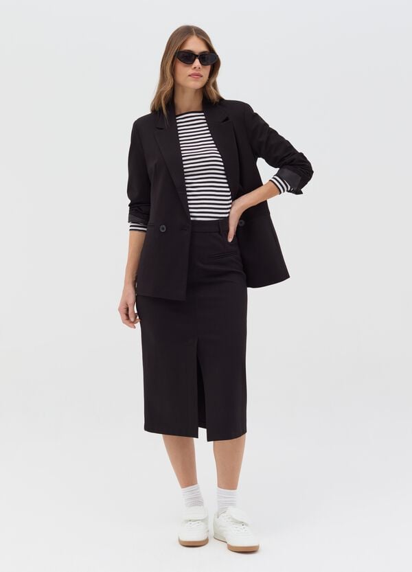 Ovs Gonna midi a tubo con spacco