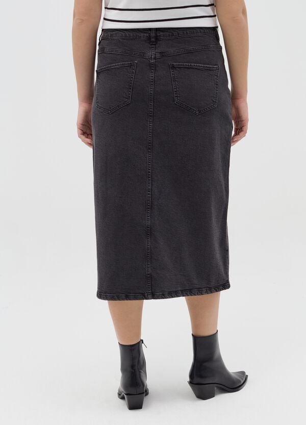 Ovs Gonna Midi A Tubo In Denim Curvy