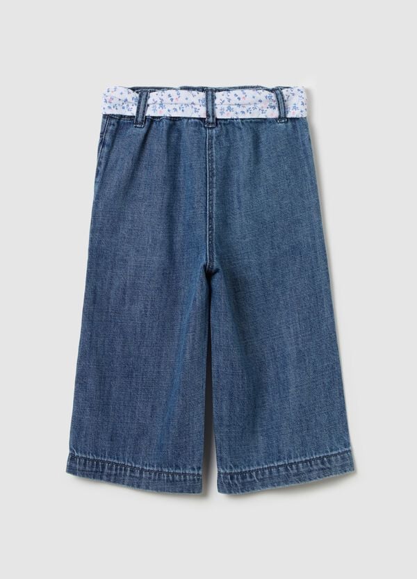 Ovs Jeans A Gamba Larga Con Cintura Floreale