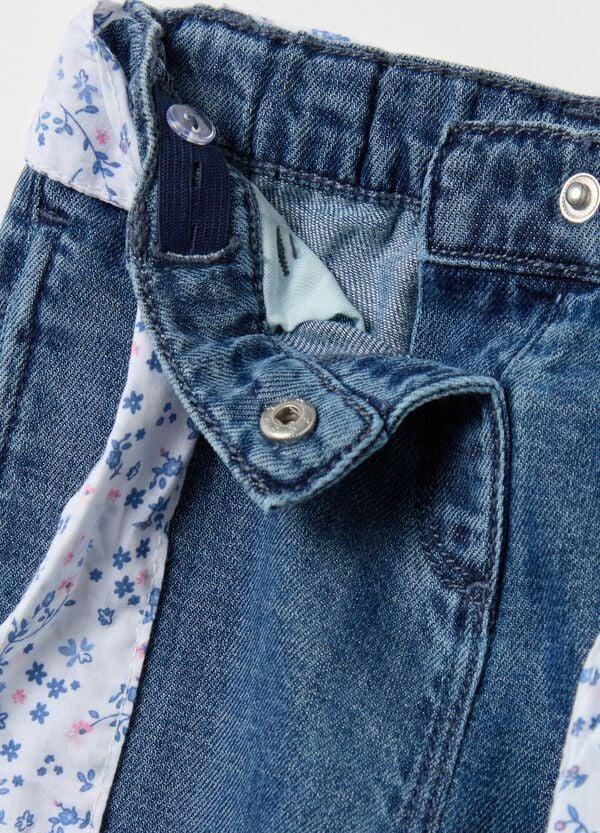 Ovs Jeans A Gamba Larga Con Cintura Floreale