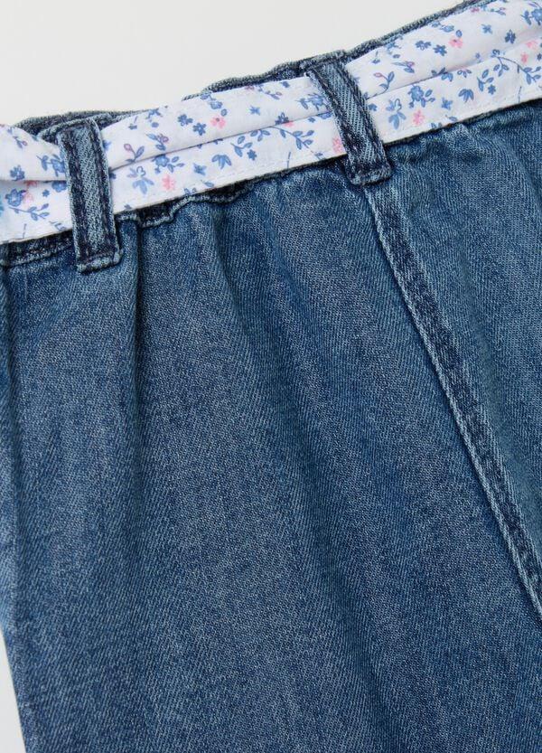 Ovs Jeans A Gamba Larga Con Cintura Floreale