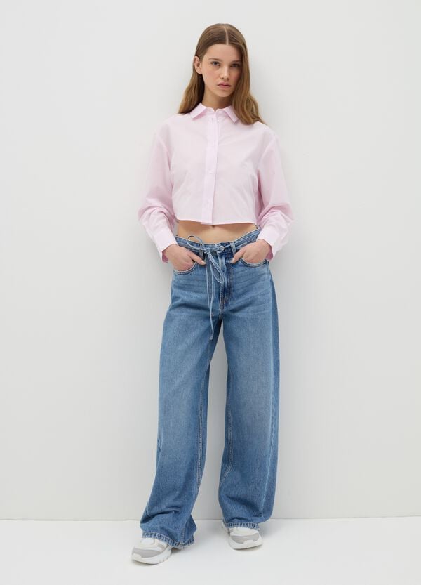 Ovs Jeans a gamba larga con cintura sottile