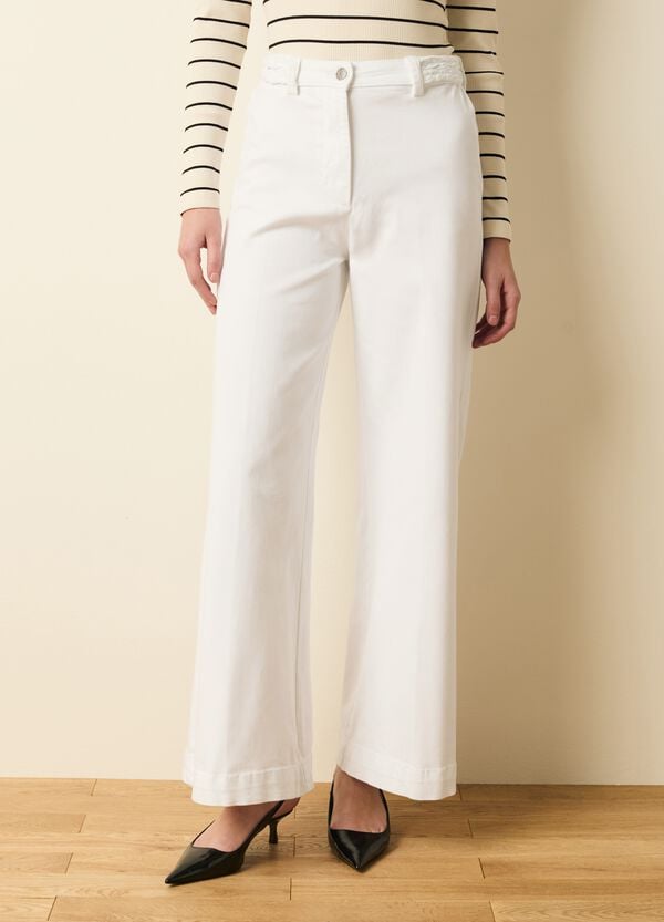 Ovs Jeans A Gamba Larga Con Dettaglio Intrecciato