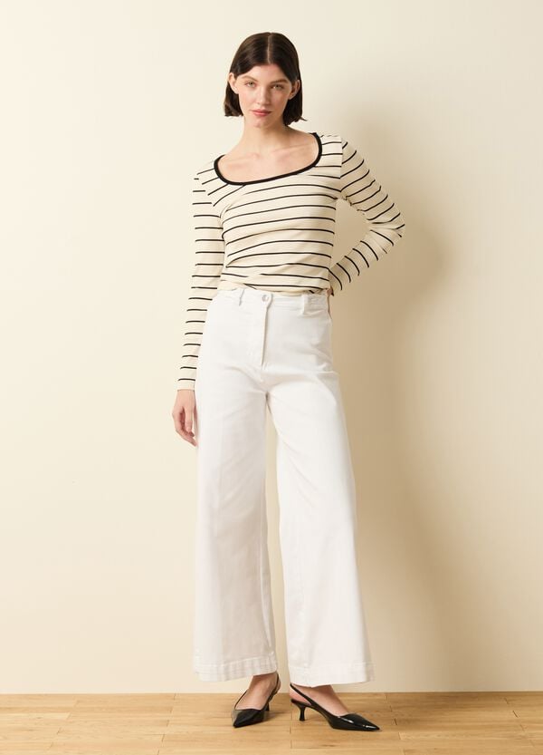 Ovs Jeans a gamba larga con dettaglio intrecciato