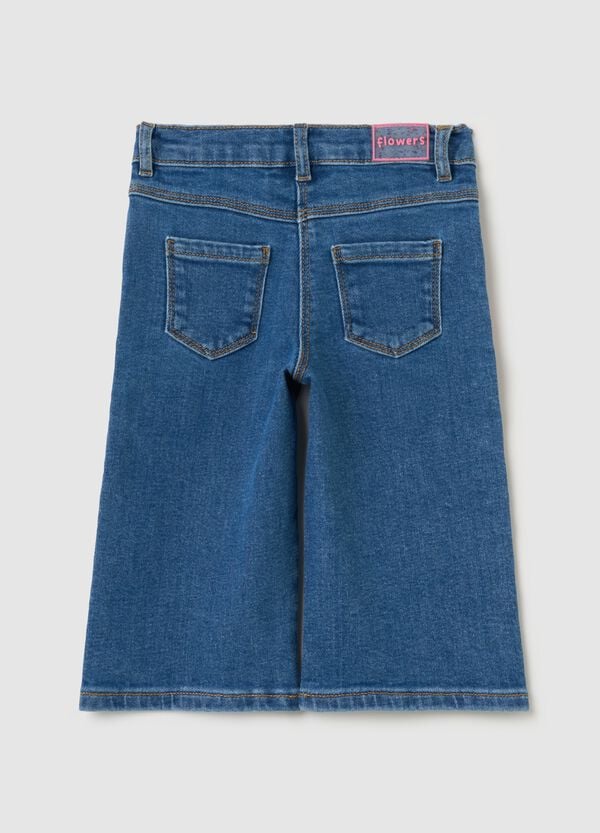 Ovs Jeans A Gamba Larga Con Ricamo Fiori