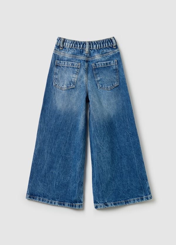 Ovs Jeans A Gamba Larga Con Strass