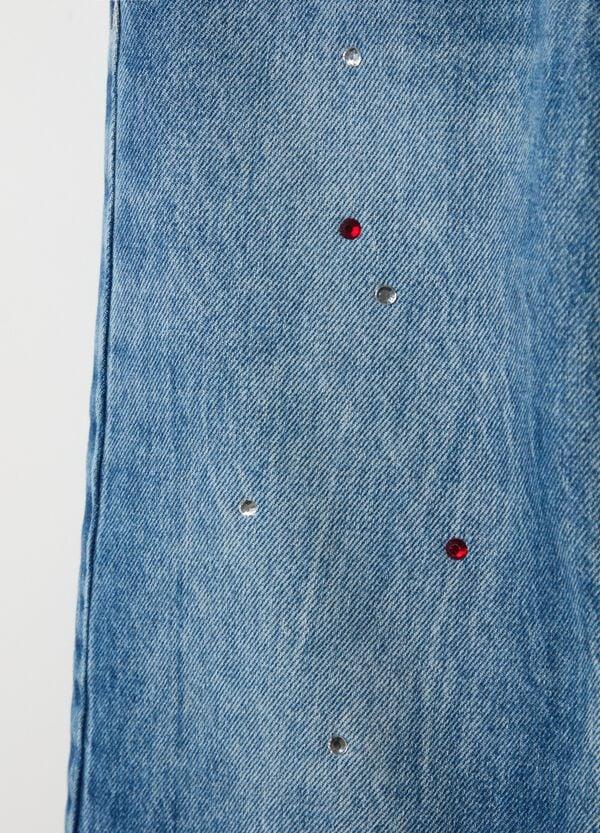 Ovs Jeans A Gamba Larga Con Strass