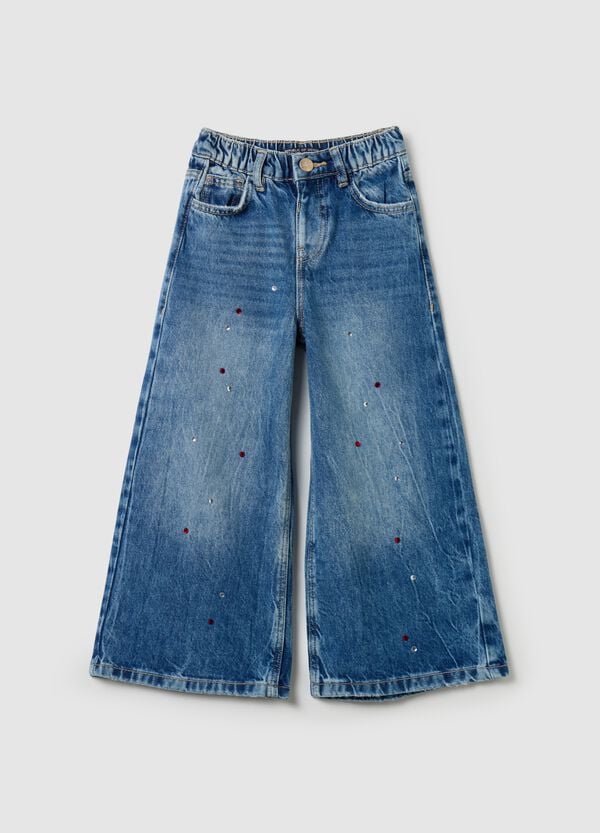 Ovs Jeans a gamba larga con strass
