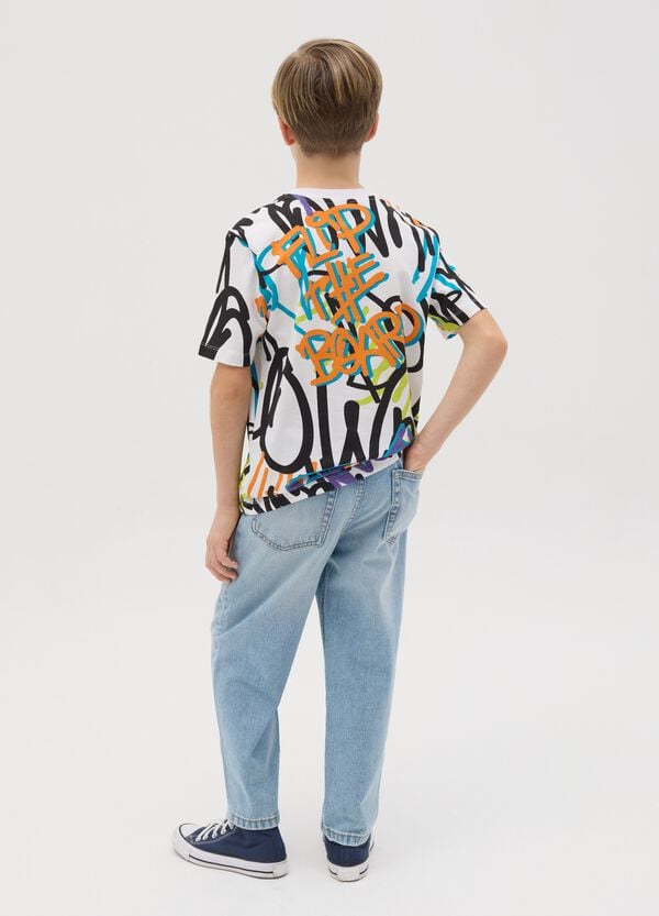 Ovs Jeans Baggy Fit Cinque Tasche Con Abrasioni