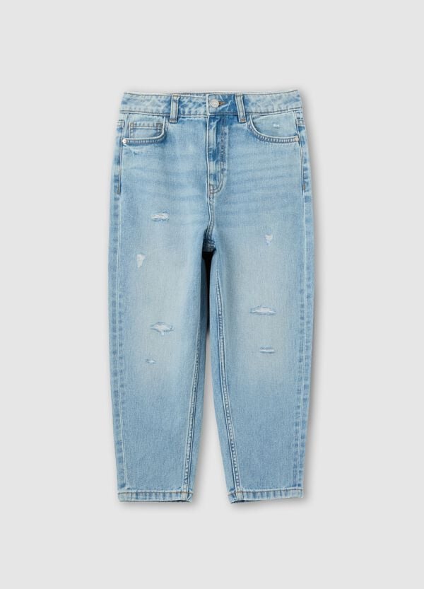 Ovs Jeans Baggy Fit Cinque Tasche Con Abrasioni