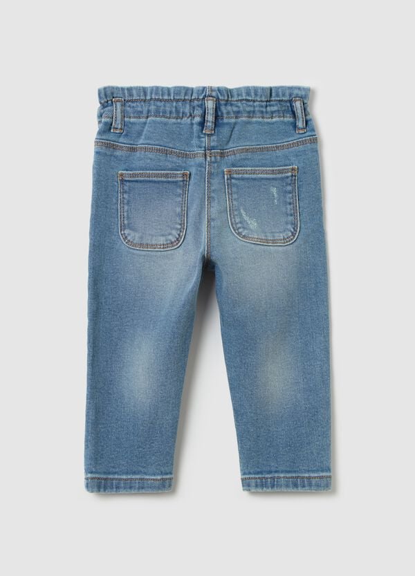 Ovs Jeans Baggy Fit Cinque Tasche Con Abrasioni
