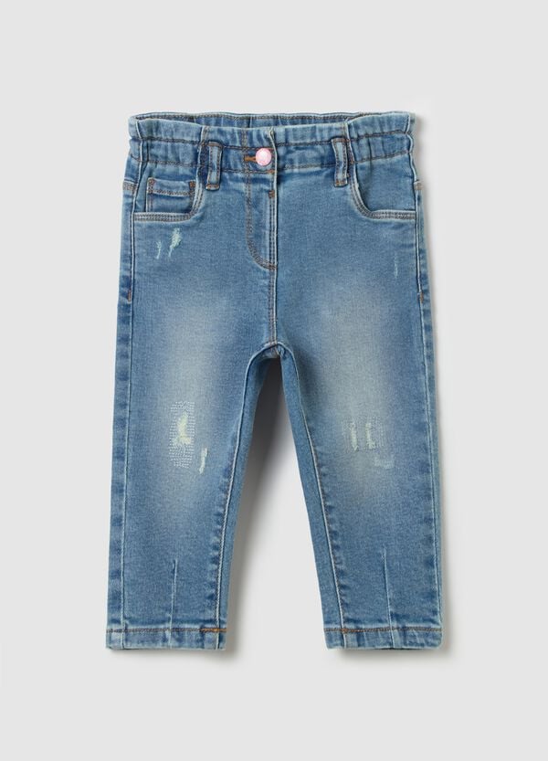 Ovs Jeans baggy fit cinque tasche con abrasioni