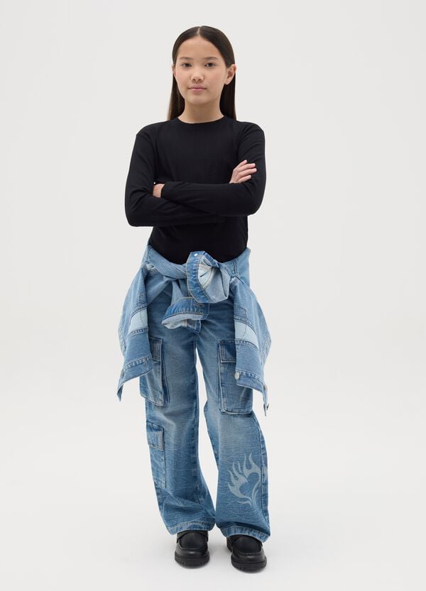 Ovs Jeans cargo con stampa cuore