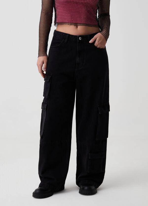 Ovs Jeans Cargo Multi Tasche B.ANGEL X MARE FUORI