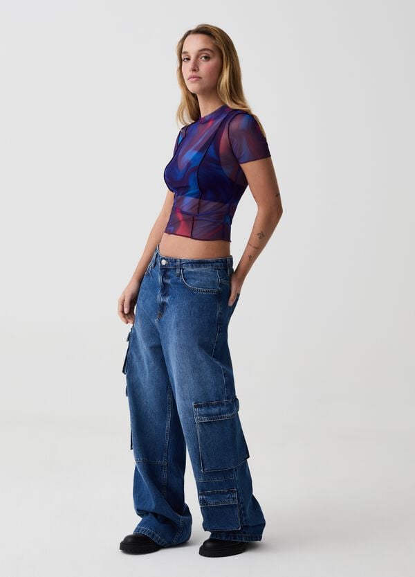 Ovs Jeans cargo multi tasche B.ANGEL X MARE FUORI