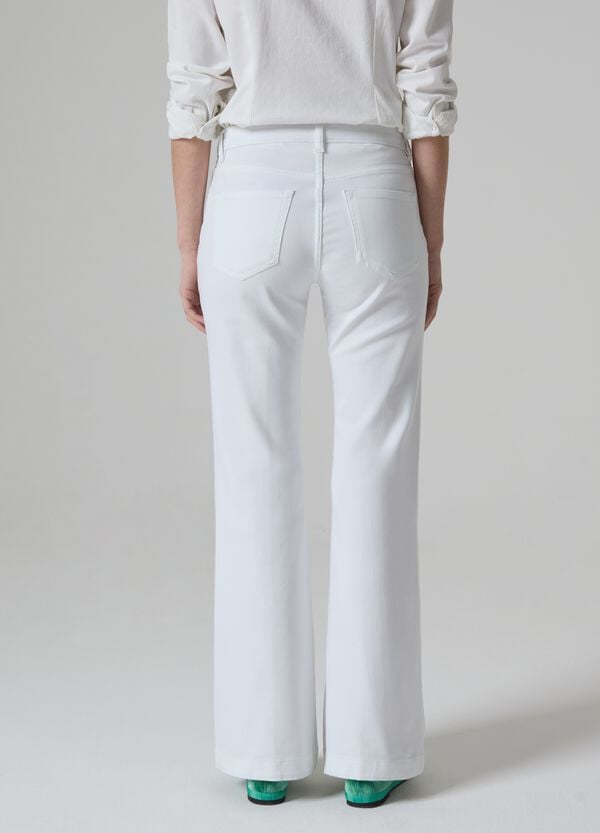 Ovs Jeans Chino Flare Fit In Cotone Stretch