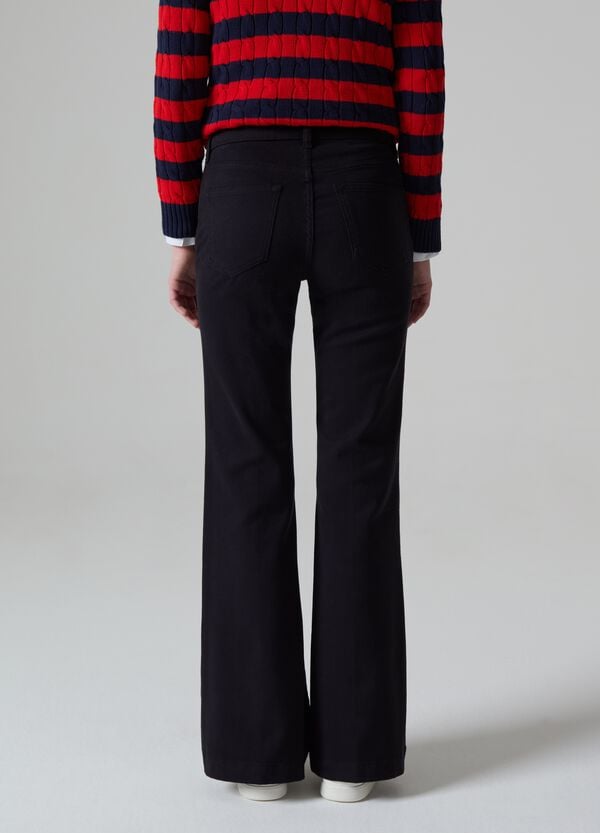 Ovs Jeans Chino Flare Fit In Cotone Stretch