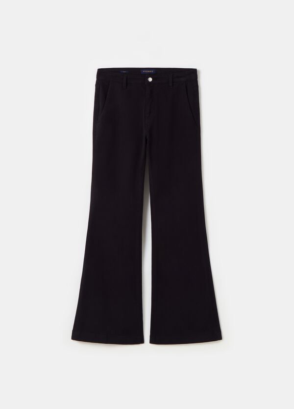 Ovs Jeans Chino Flare Fit In Cotone Stretch