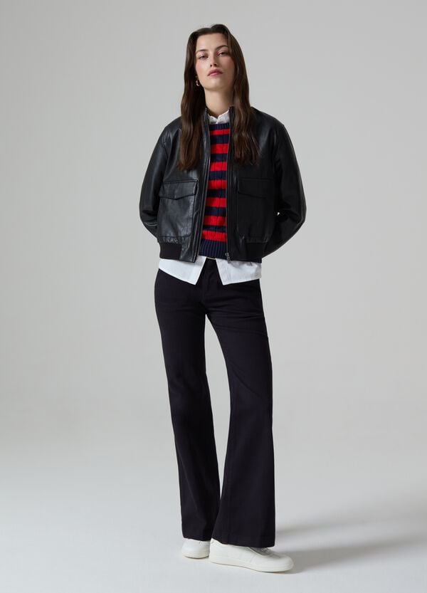 Ovs Jeans chino flare fit in cotone stretch