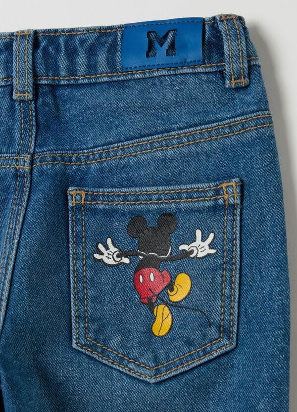 Ovs Jeans Cinque Tasche Con Stampa Topolino