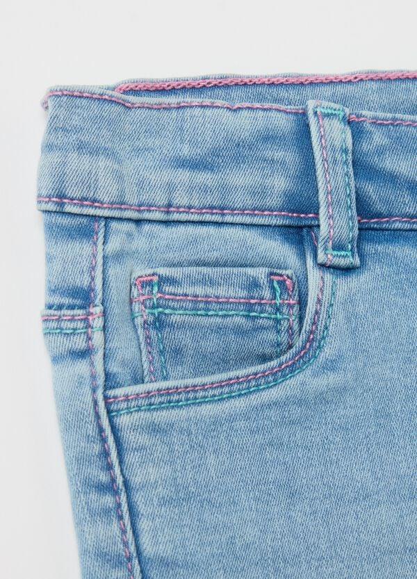 Ovs Jeans Cinque Tasche Ricamo Cuori E Fiori