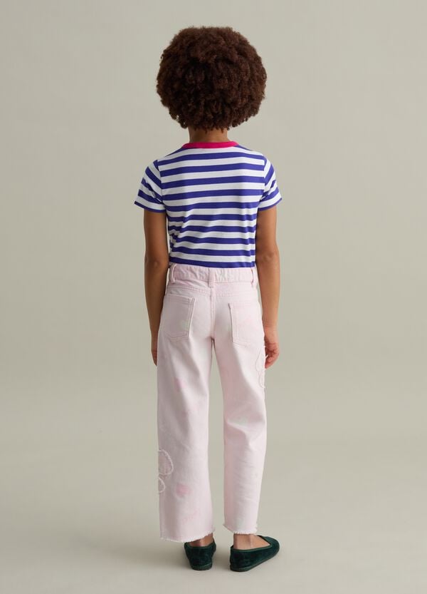 Ovs Jeans Con Stampa Cuori E Applicazione Fiori