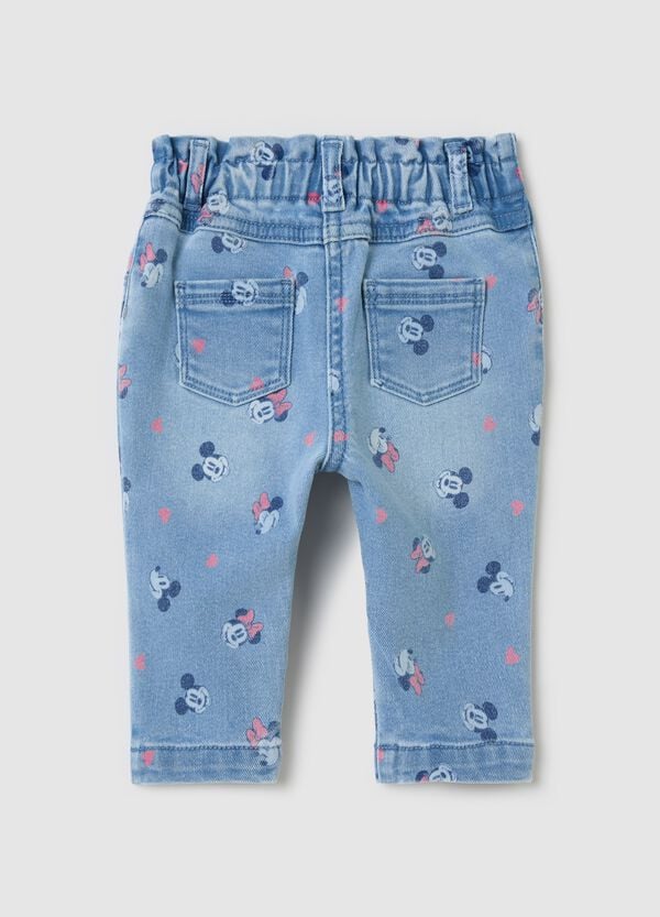 Ovs Jeans Con Stampa Minnie E Topolino All-over
