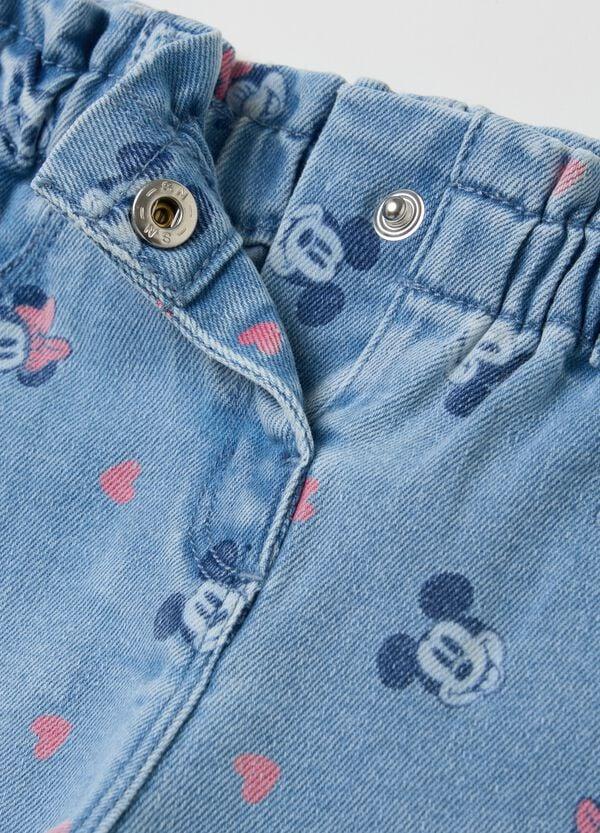 Ovs Jeans Con Stampa Minnie E Topolino All-over