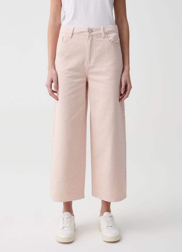 Ovs Jeans Cropped Wide Leg