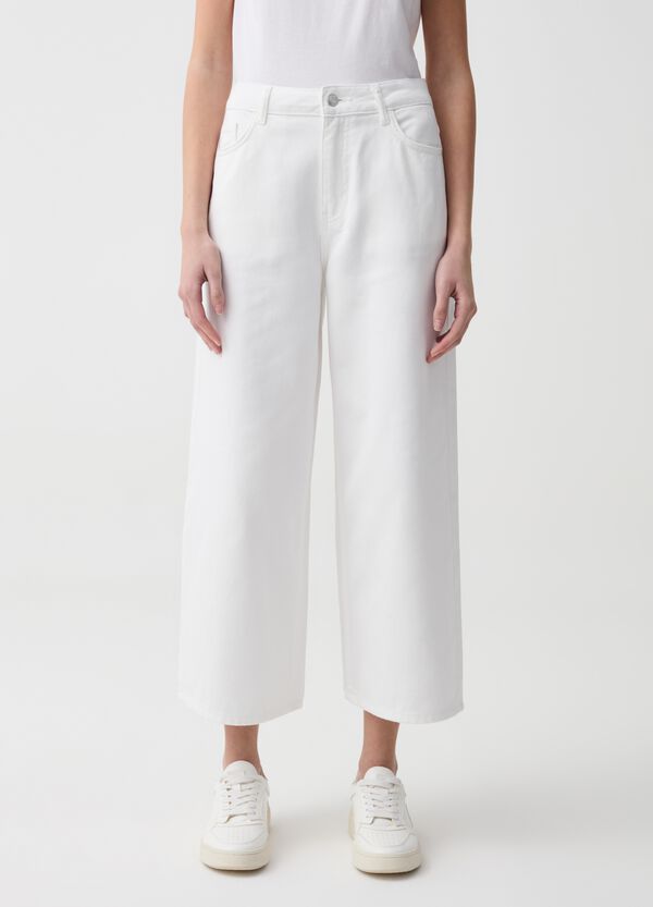 Ovs Jeans Cropped Wide Leg