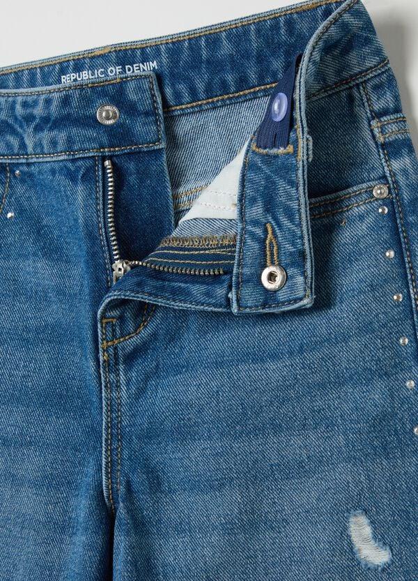 Ovs Jeans Culotte Con Borchie E Abrasioni