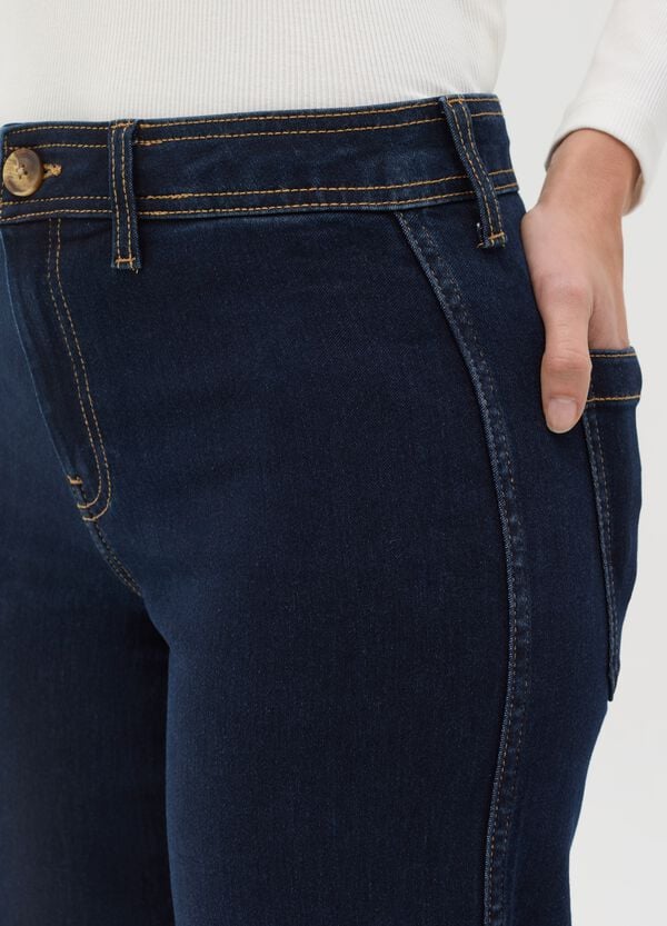 Ovs Jeans Culotte Flare Fit A Vita Alta