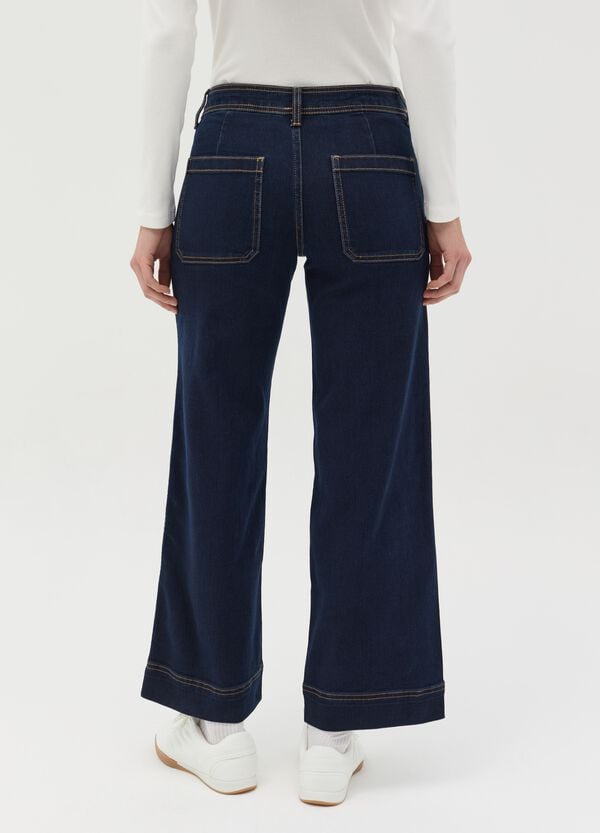 Ovs Jeans Culotte Flare Fit A Vita Alta