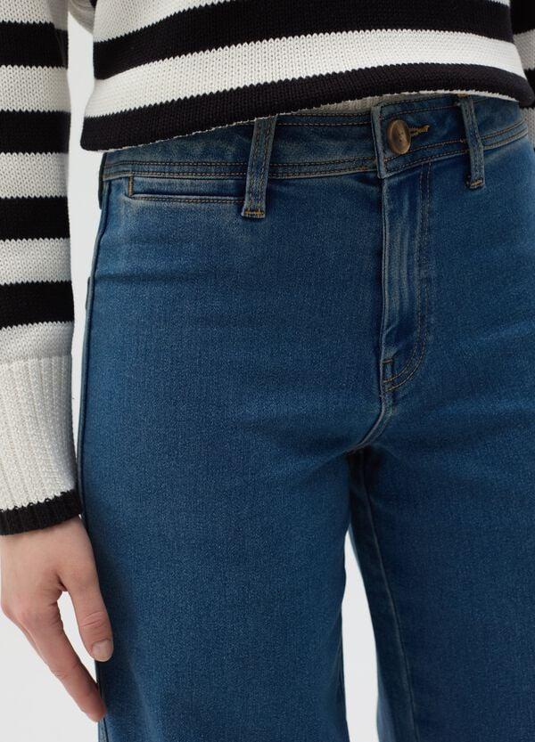 Ovs Jeans Culotte Flare Fit A Vita Alta