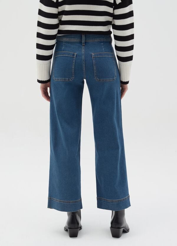 Ovs Jeans Culotte Flare Fit A Vita Alta