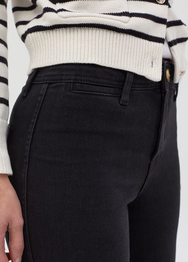 Ovs Jeans Culotte Flare Fit A Vita Alta