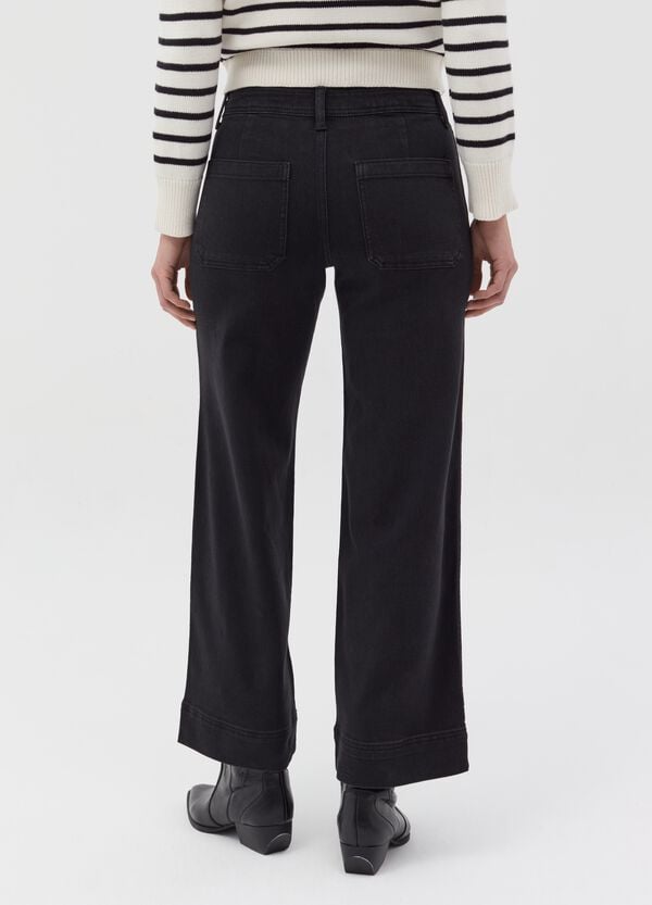 Ovs Jeans Culotte Flare Fit A Vita Alta