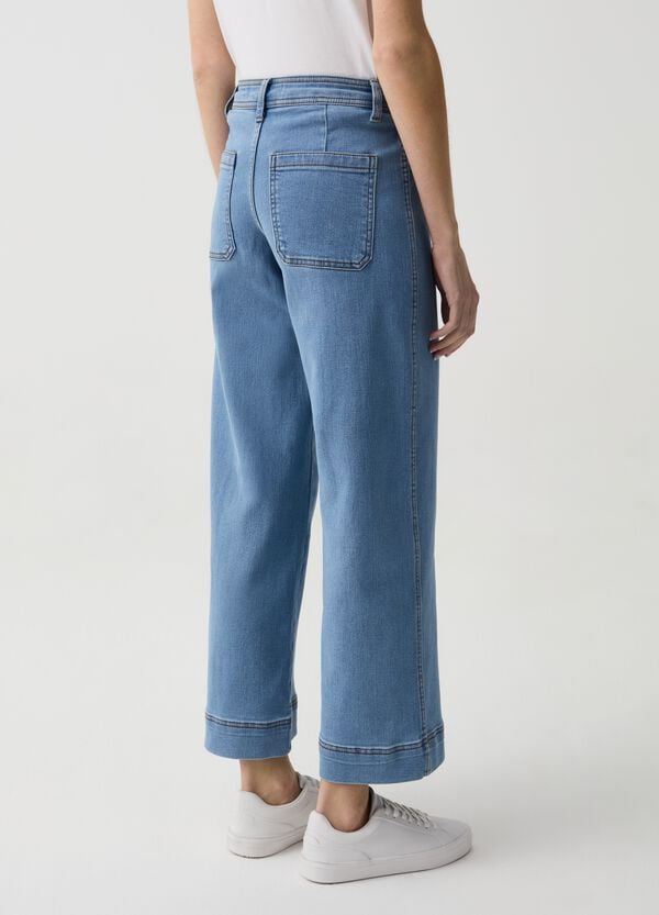 Ovs Jeans Culotte Wide Leg Cropped