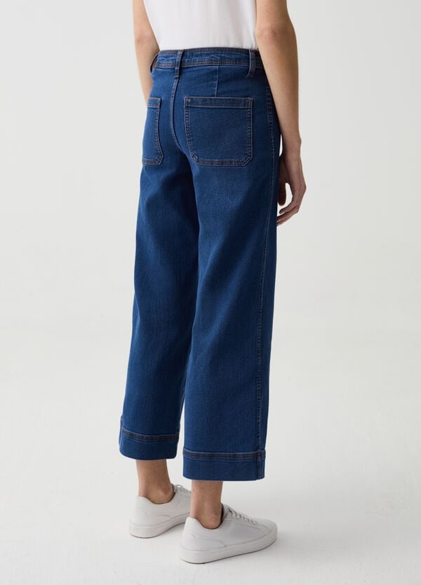Ovs Jeans Culotte Wide Leg Cropped