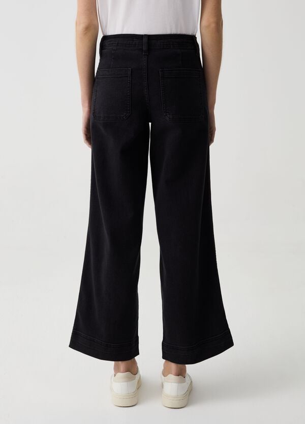 Ovs Jeans Culotte Wide Leg Cropped