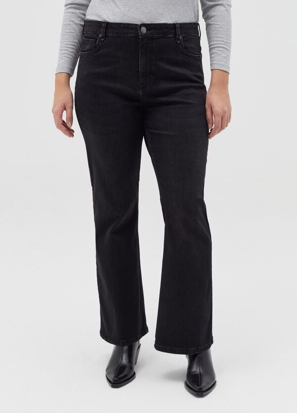 Ovs Jeans Flare Fit Cinque Tasche Curvy