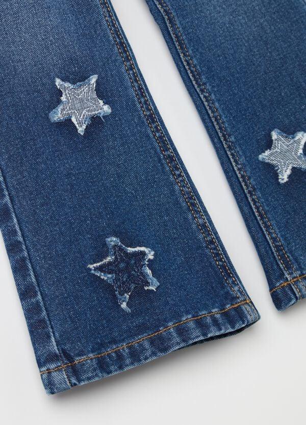 Ovs Jeans Flare Fit Con Stelle Applicate