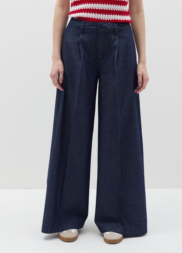 Ovs Jeans Fluido A Gamba Larga Con Pinces