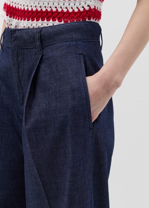Ovs Jeans Fluido A Gamba Larga Con Pinces